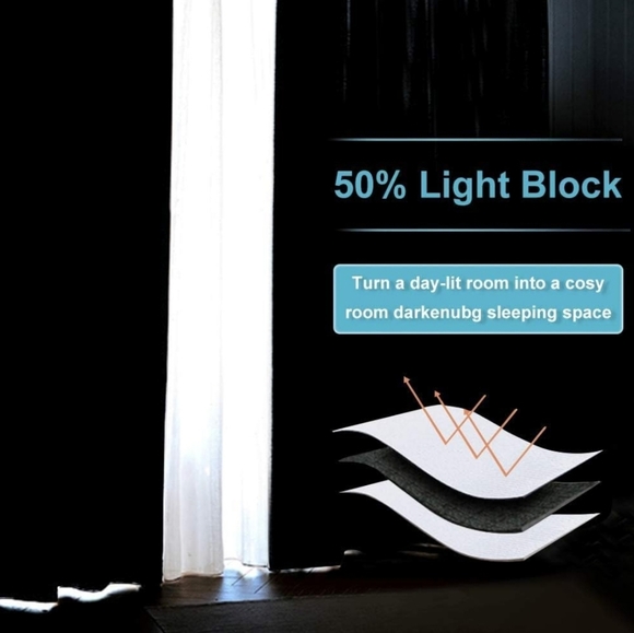 4 panels white, room darkening, insulated drapes 100" x 84" - Picture 4 of 8